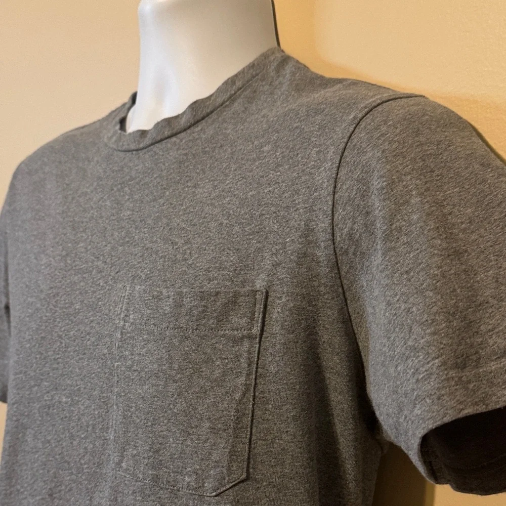 Everlane Heather Gray Men's Short Sleeve Tee - Picture 3 of 8